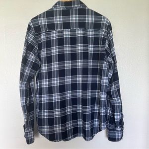Ecko Unlimited Blue White long sleeve Flannel Size L Good pre-owed condition